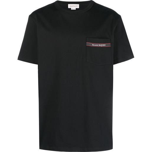 Alexander McQueen t-shirt con taschino - nero