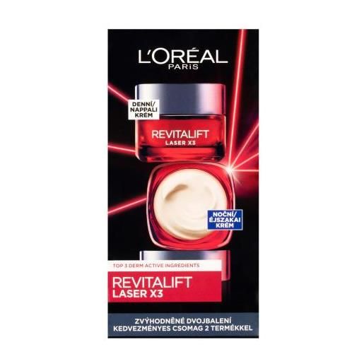 L'Oréal Paris revitalift laser x3 day cream cofanetti crema giorno per il viso revitalift laser x3 50 ml + crema notte per il viso revitalift laser x3 50 ml per donna