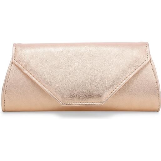 Melluso borsa pochette con tracolla in pelle laminato rosa bj034b