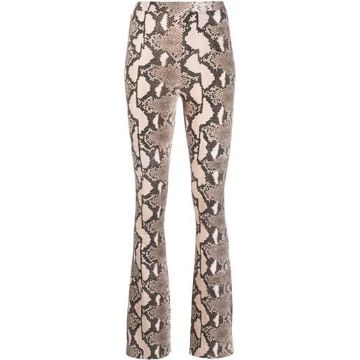 Stella McCartney pantaloni a gamba ampia leopardati - toni neutri