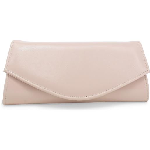 Melluso borsa pochette con tracolla in pelle rosa bj059