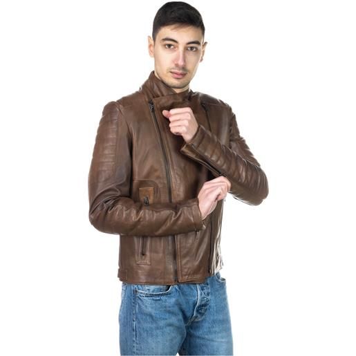 Leather Trend chiodo lino - chiodo uomo cuoio in vera pelle