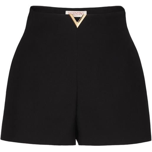 Valentino Garavani shorts crepe couture sartoriali - nero