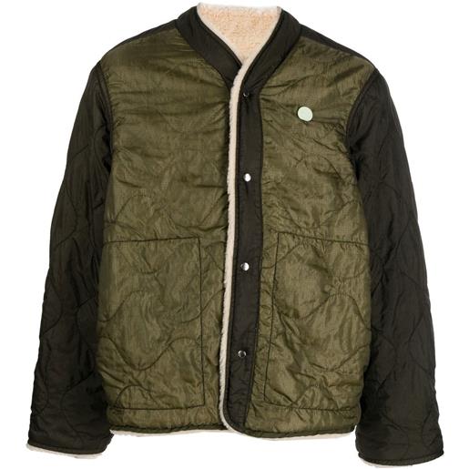 OAMC giacca monopetto trapuntata - verde