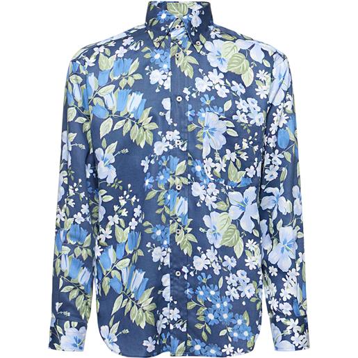 TOM FORD floral lyocell fluid fit leisure shirt