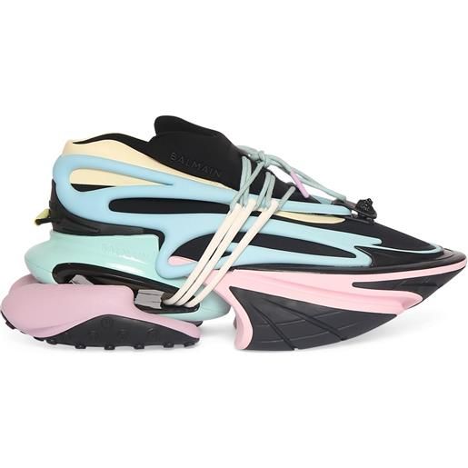 BALMAIN sneakers unicorn in neoprene e pelle