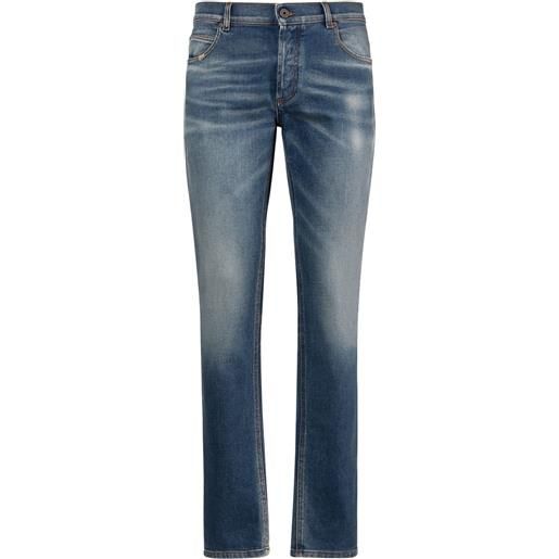 BALMAIN jeans slim fit in denim di cotone stretch