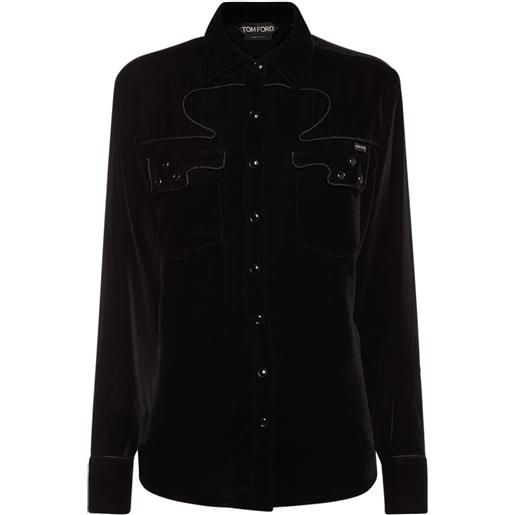 TOM FORD camicia relaxed fit in velluto