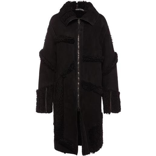 TOM FORD cappotto in shearling patchwork