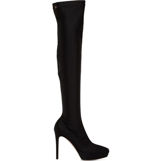 GIANVITO ROSSI cuissardes in lycra stretch 85mm