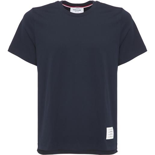 THOM BROWNE t-shirt relaxed fit in jersey di cotone