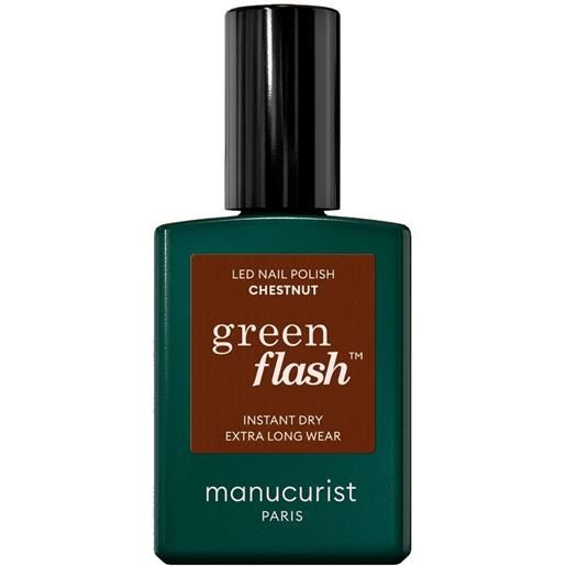 Manucurist green flash - smalto semipermanente 15ml smalto effetto gel chestnut