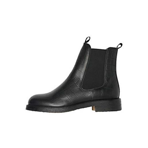 Vero moda vmgina leather boot, stivali donna, nero, 40 eu