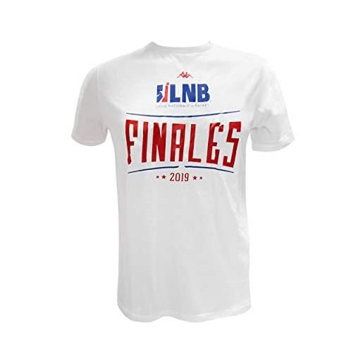 Ligue Nationale de Basket tee-shirt officiel finales lnb 2019, maglietta per tifosi bambini, bianco, fr: xxs (taille fabricant: 8 ans)
