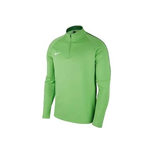 Nike academy18 drill top, t-shirt a manica lunga unisex-adulto, lt green spark/pine green/(white), s