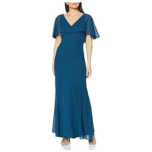 Chi Chi London chi chi kelley dress vestito, blu (teal teal), 38 (taglia produttore: uk 6) donna