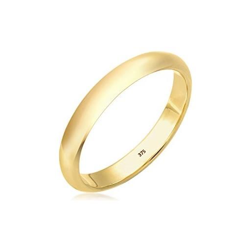 Elli premium anelli donna anello nuziale classico in oro giallo 375