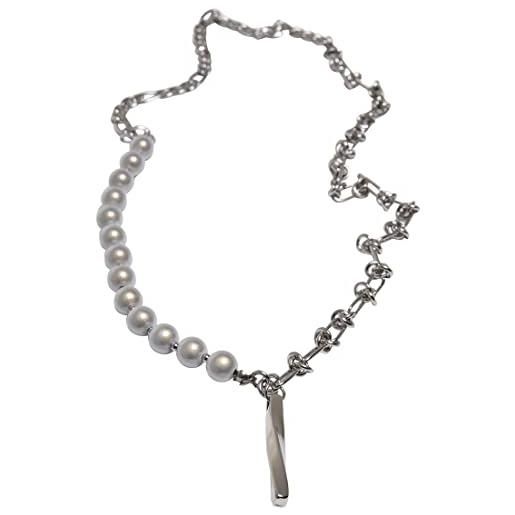 Urban Classics mars various chain necklace, collana, unisex - adulto, argento (silver), taglia unica