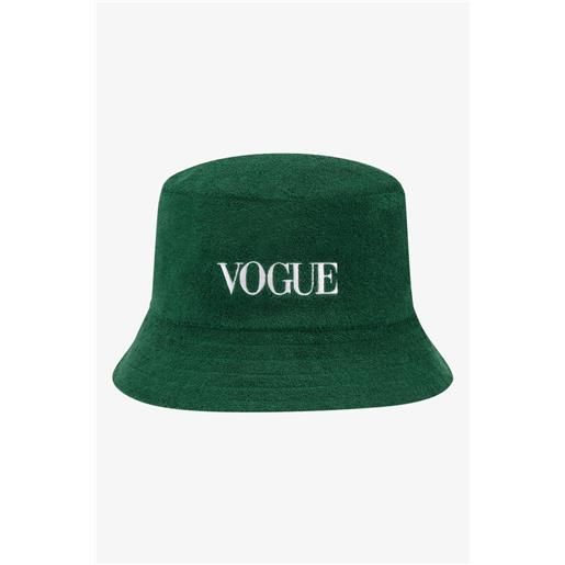 VOGUE Collection cappello da pescatore vogue in spugna verde con logo ricamato