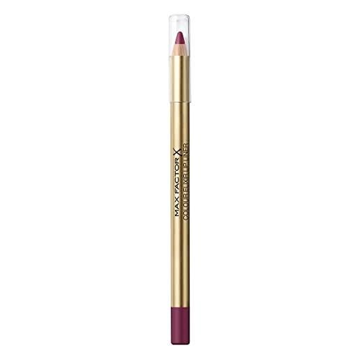 Max Factor, colour elixir lip liner, matita labbra lunga durata, colore intenso, 70 deep berry
