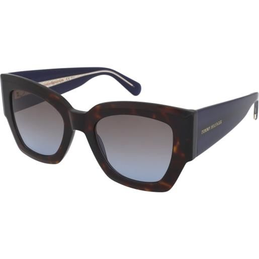 Tommy Hilfiger th 1862/s 086/gb | occhiali da sole graduati o non graduati | prova online | plastica | farfalla, ovali / ellittici | havana, marrone | adrialenti