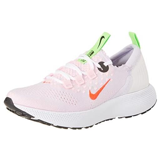 Nike wmns react escape rn fk, sneaker donna, barely grape/brt crimson-pink foam-lime glow-black-white, 37.5 eu