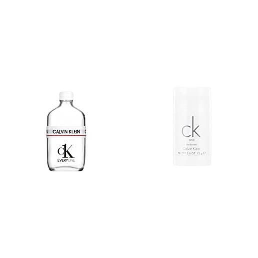 Calvin Klein ck everyone eau de toilette, 7.49 x 3.71 x 14.2 cm;258.55 grammi & ck one deodorante stick, unisex 75g