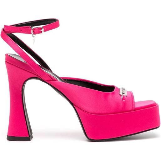 Karl Lagerfeld sandali lazula 120mm con logo inciso - rosa