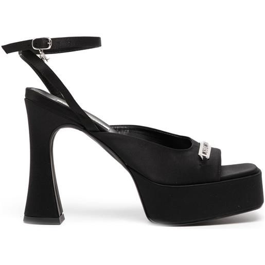 Karl Lagerfeld sandali lazula 120mm con logo inciso - nero