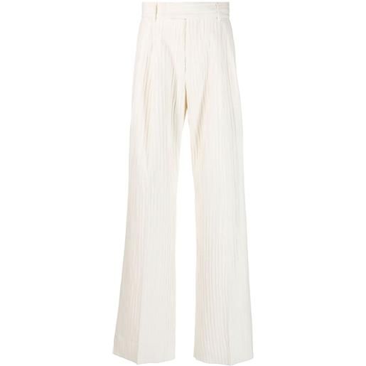 AMIRI pantaloni dritti con pieghe - bianco