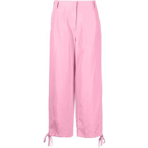 MSGM pantaloni con coulisse - rosa