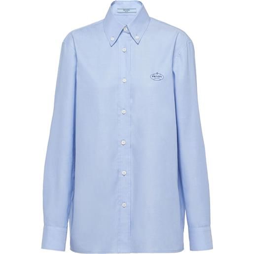 Prada camicia con stampa - blu