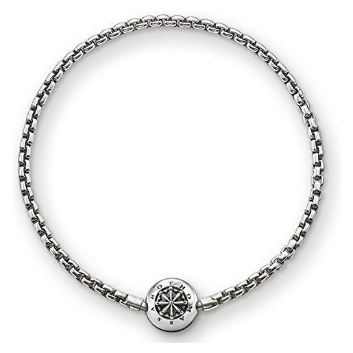 Thomas Sabo karma beads, unisex, bracciale, argento sterling 925 niellato