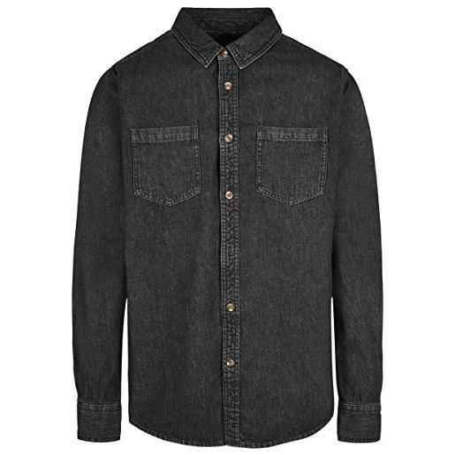 Build Your Brand camicia in denim camicia da uomo, nero (blackwashed), xxxxxl