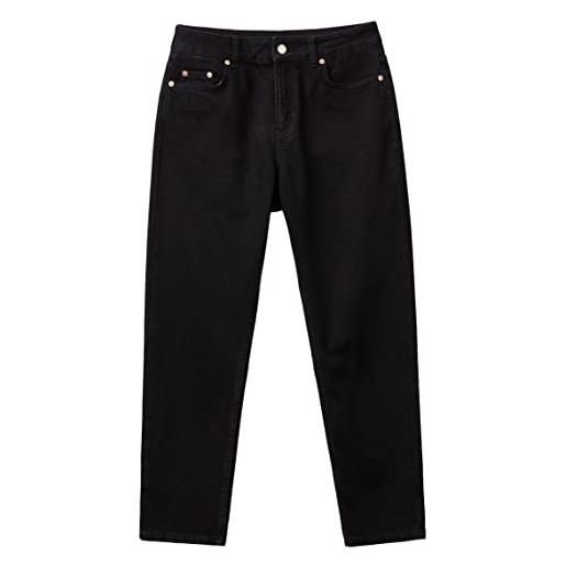 United Colors of Benetton pantalone 49btdf02z jeans, nero denim 800, 28 donna