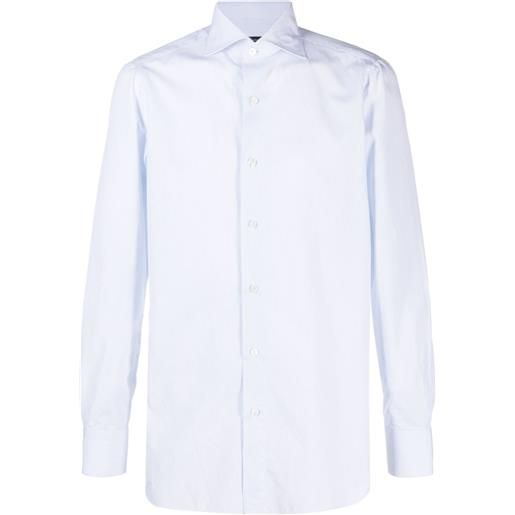 Finamore 1925 Napoli camicia con colletto ampio - bianco