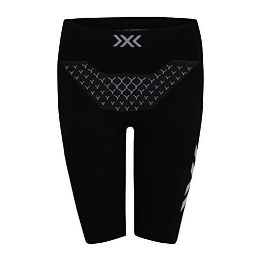 X-Bionic twyce g2 run, pantaloncini da corsa donna, opal black/artic white, l