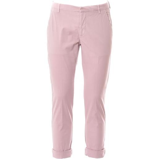 GABARDINE pantalone bianco rosa