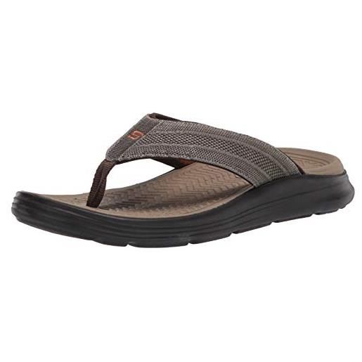 Skechers sargo point vista, infradito uomo, marrone, 45 eu