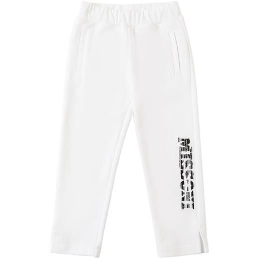 MISSONI pantaloni in felpa di cotone organico / logo