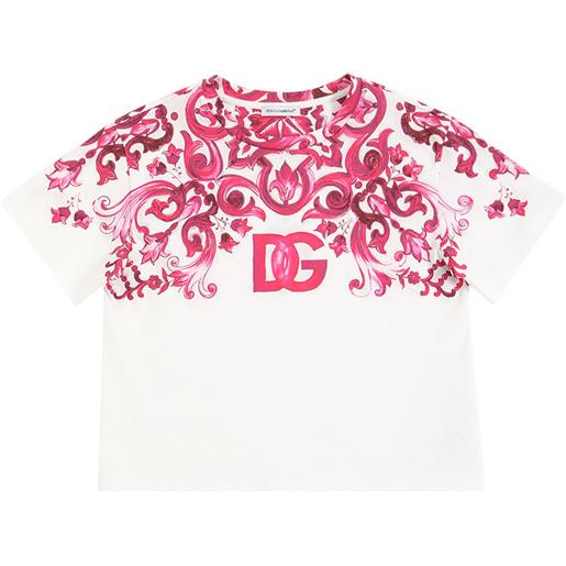 DOLCE & GABBANA t-shirt in jersey di cotone stampato con logo