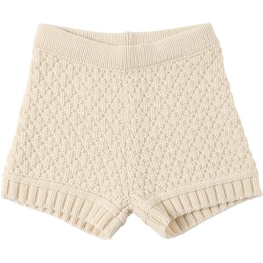 SIMONETTA shorts in maglia di misto lana a trecce