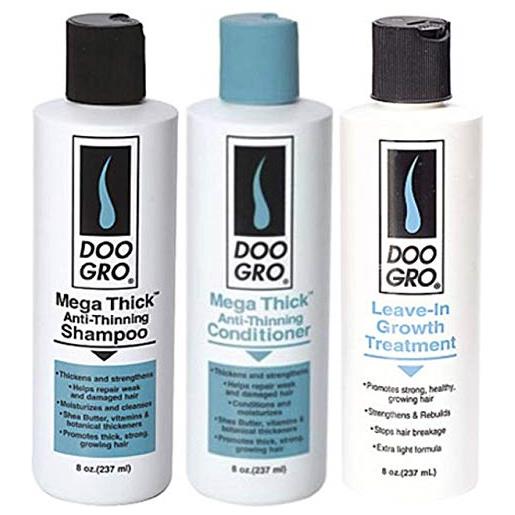 Generic doo gro mega shampoo anti-assottigliamento denso, balsamo e trattamento di crescita lasciare