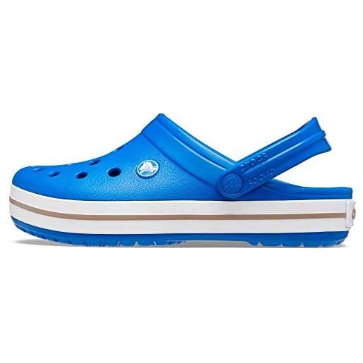 Crocs crocband, zoccoli, unisex - adulto, bianco (white/blue jean), 38/39 eu
