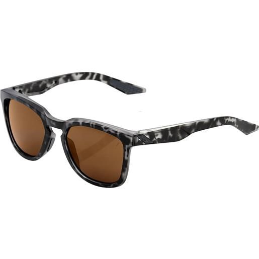 100percent occhiali 100% hudson - matte black havana bronze standard / nero