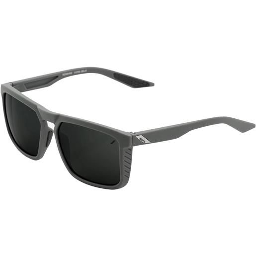 100percent occhiali 100% renshaw - soft tact cool grey black mirror lens standard / grigio