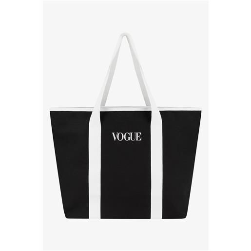 VOGUE Collection borsa vogue nera con logo ricamato