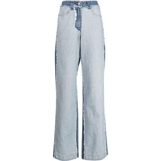 Rejina Pyo jeans a gamba ampia cora con inserti - blu