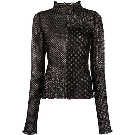 Versace Jeans Couture maglione a collo alto - nero