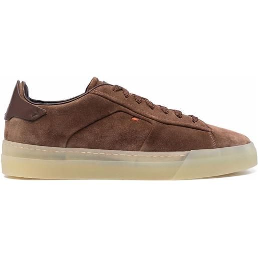 Santoni sneakers con inserti - marrone